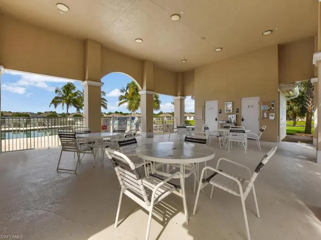 View of patio featuring outdoor dining area