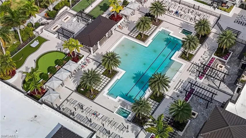 Birds eye view of property