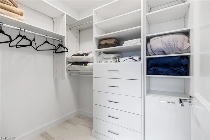 View of walk in closet
