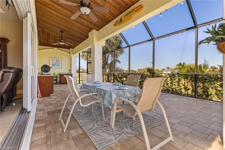 Enclosed patio/lanai with pavers