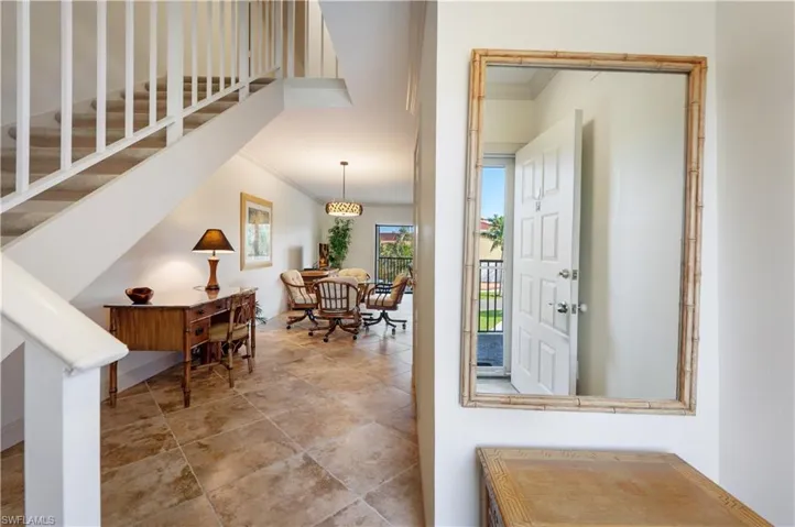 2nd floor entry, stairs to two bedrooms