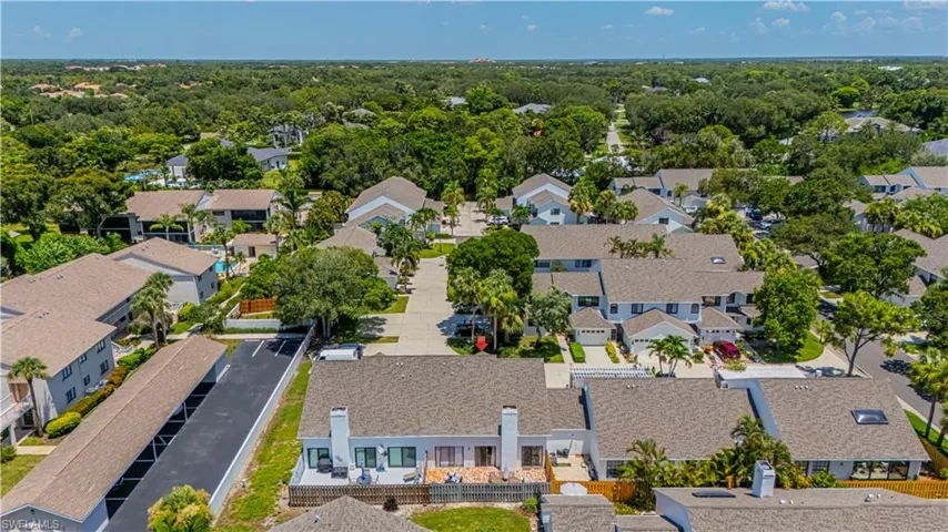Aerial view of residential area