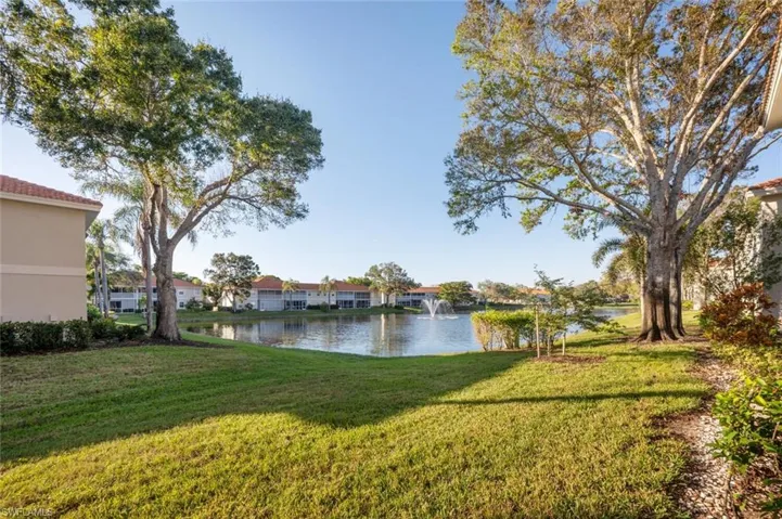 View of yard featuring a water view