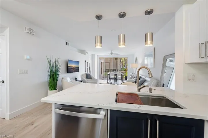 Kitchen with stainless steel appliances