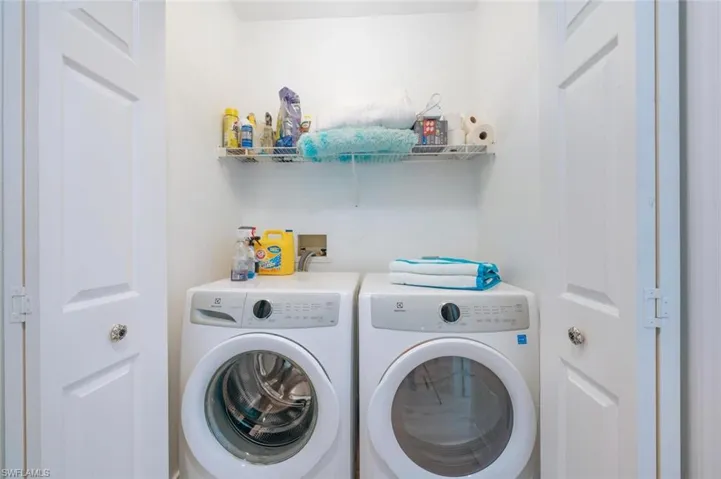 Laundry room in residence