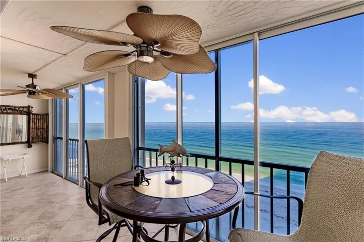 Sunroom featuring a water view and floor to ceiling windows
