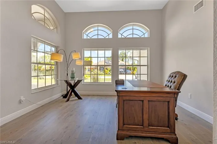 Office featuring light hardwood / wood-style floors