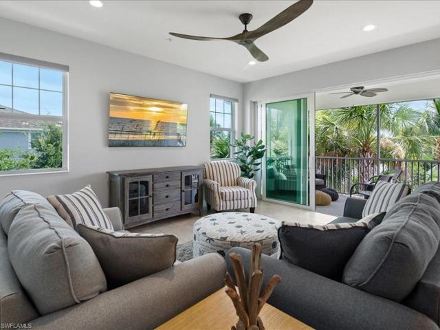 Living area with fan