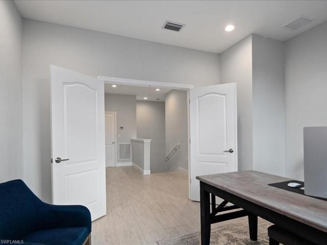 Den with double doors