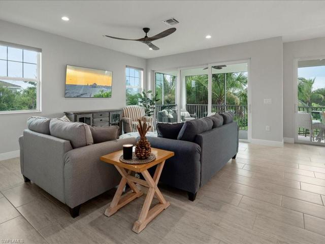 Living room with windows
