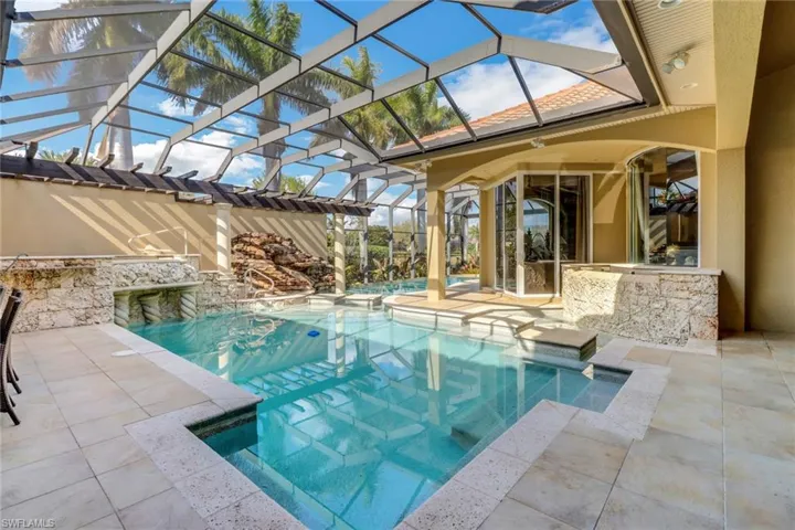 Over 1,000 sf of pool and spa! Possibly the largest personal pool at Verandah!