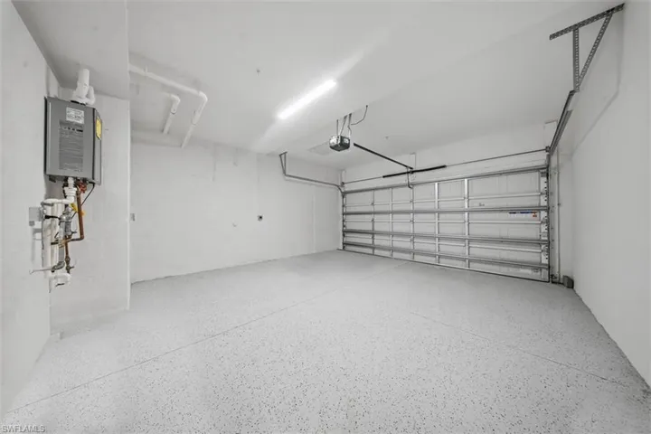 Garage with water heater