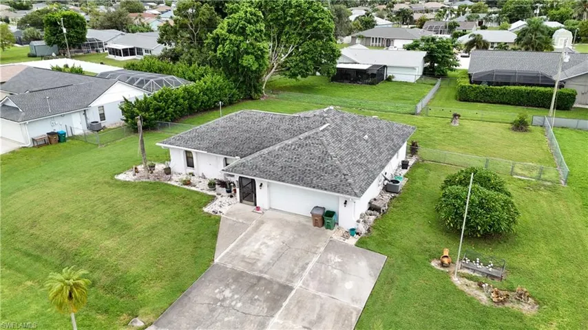 Aerial view of residential area