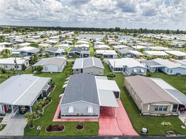 Drone / aerial view with a residential view
