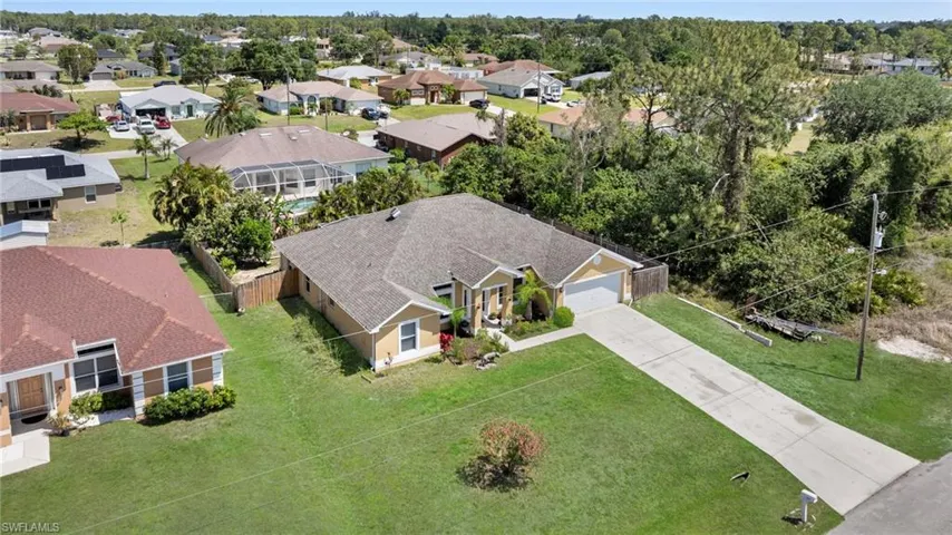 Drone / aerial view with a residential view