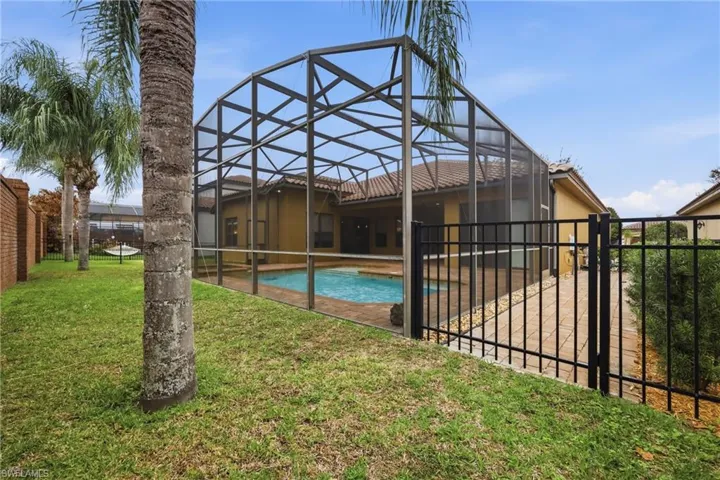 Large fenced in backyard