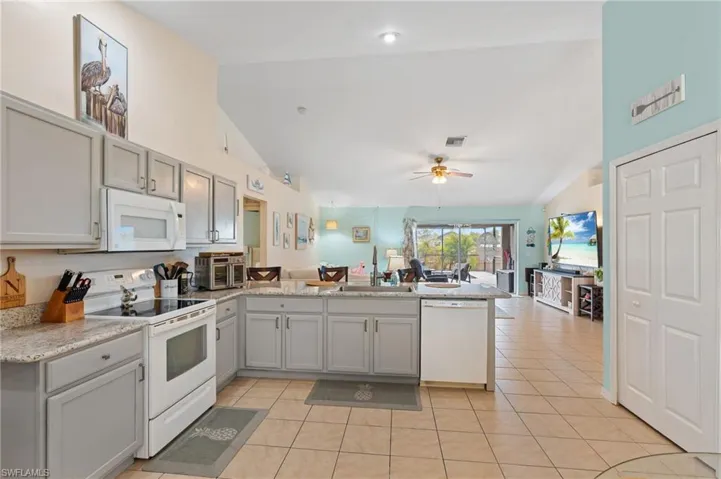 Modern kitchen with gray cabinets