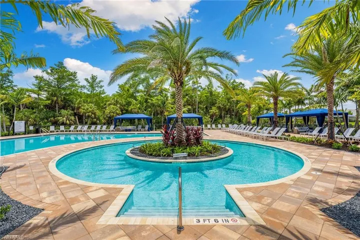 View of pool with a patio and a gazebo