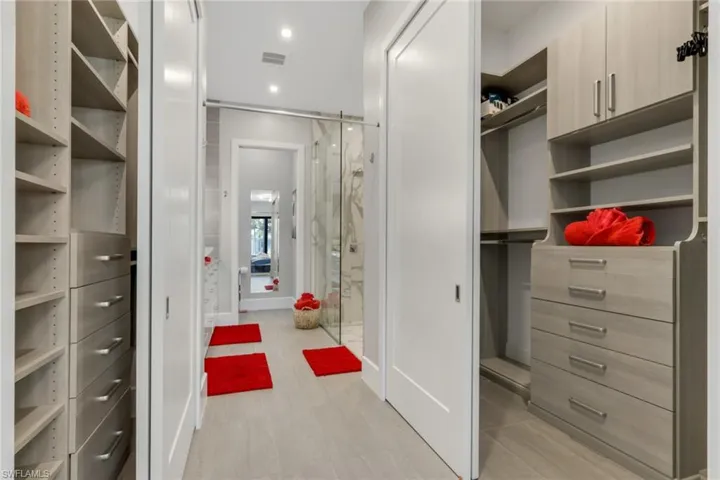 View of walk in closet