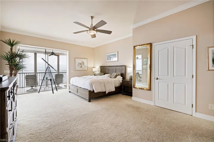 Large primary with walk in closet