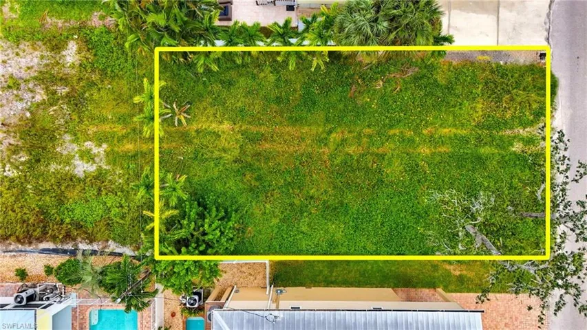 Aerial view of property's location with property boundaries highlighted - Virtually Edited Image