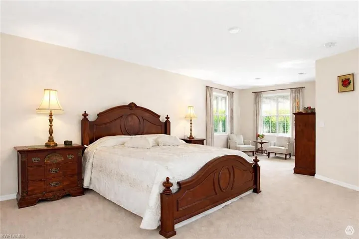 Plush carpeting throughout with light neutral wall tones