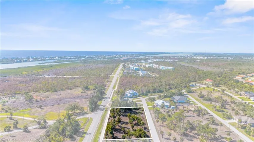 Aerial view of property's location