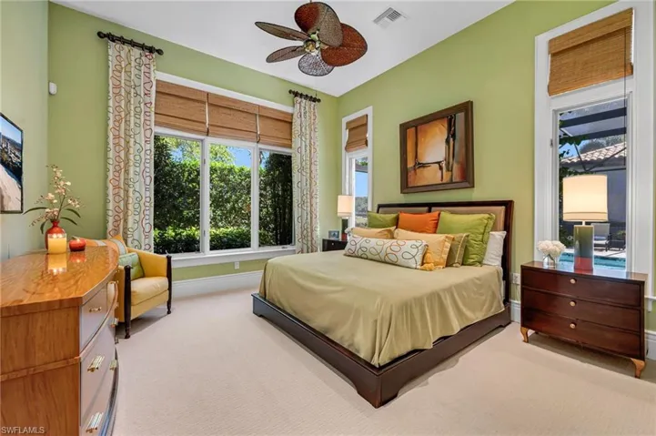 Guest Suite has high ceilings and such privacy!