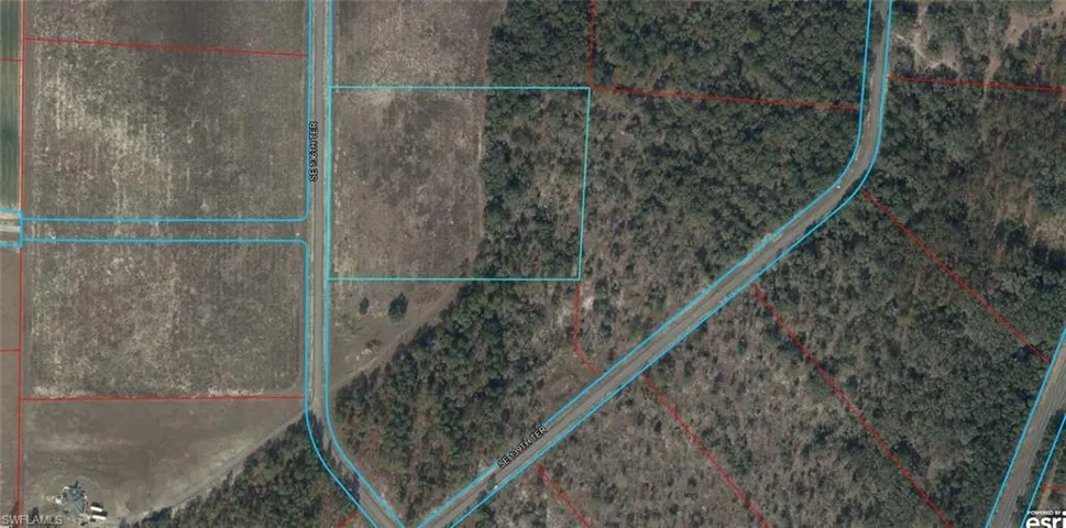 Aerial Property Map. Illustrating the property's boundaries and surrounding terrain