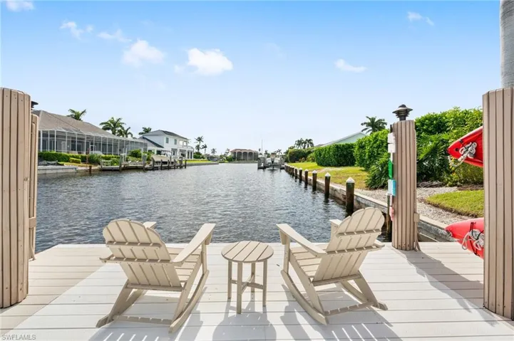 Dock area featuring glass enclosure and a water view