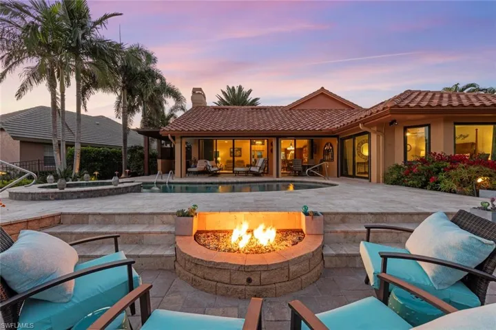 patio with firepit