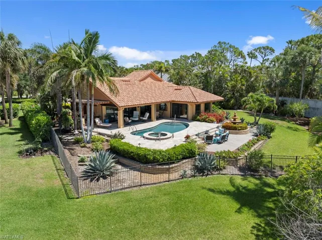 aerial vciew of rear of house