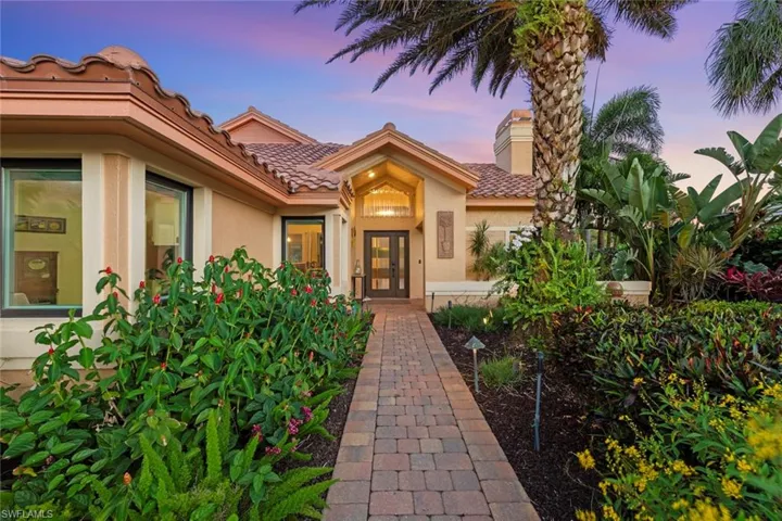Beautifully landscaped walkway