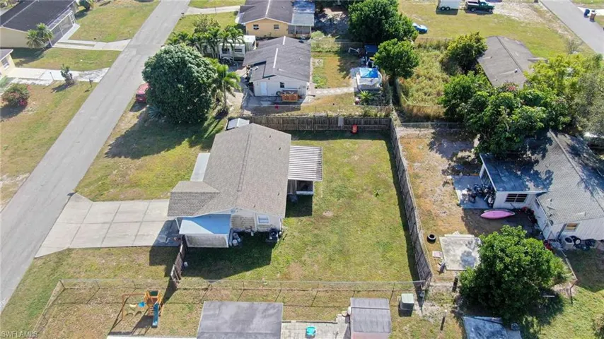 Aerial view of residential area