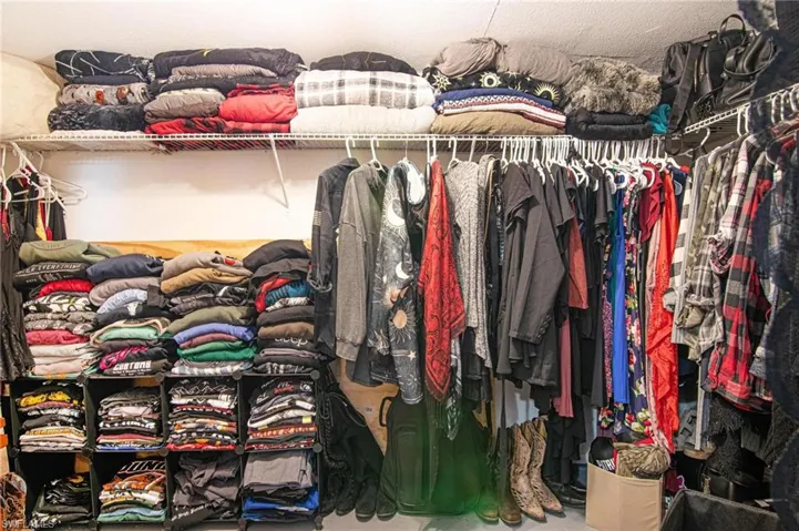 View of walk in closet