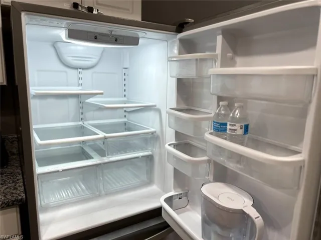 Kitchen view of fridge