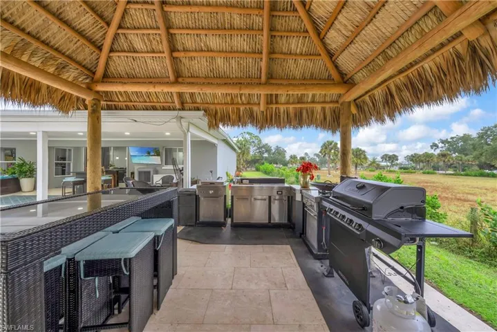 View of patio / terrace with exterior kitchen