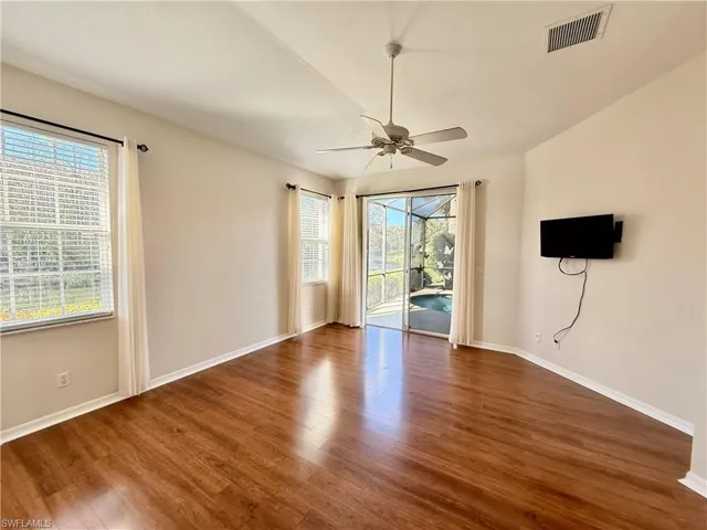 Spacious Primary suite with sliders to lanai