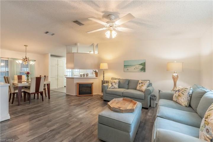 Living Room Dining Room and Kitchen view