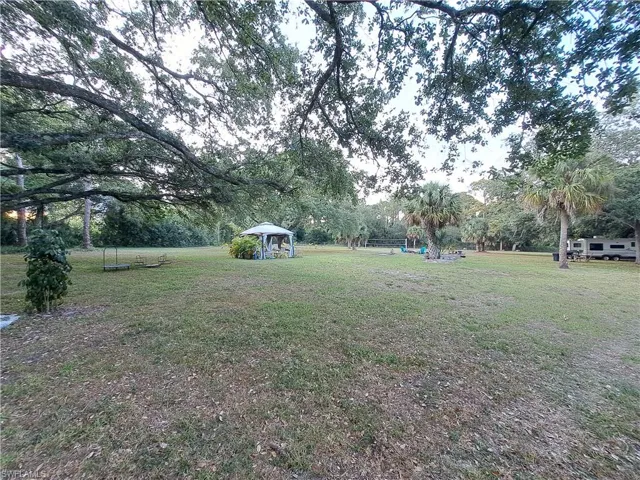 View of yard with a gazebo