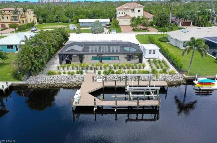 Aerial view of the home.