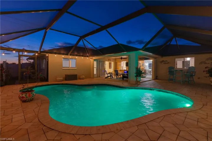 Night skies overlooking the pool
