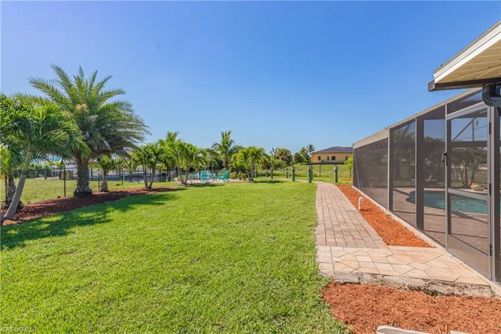 View of yard on left side of the house