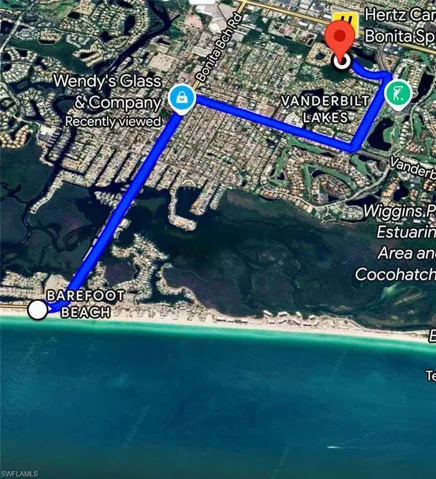 3.5 miles to Docs beach house and Bonita Beach