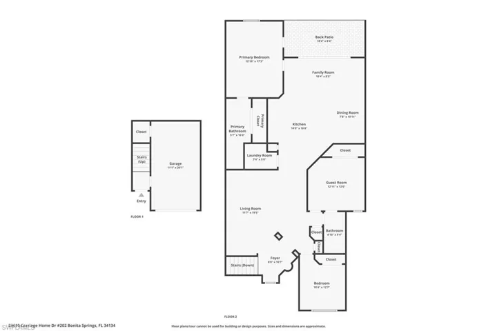 Floor plan showing both floors- LOOK AT THE SPACE