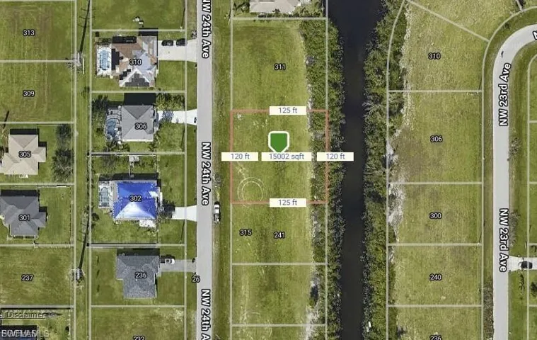 Map of property location featuring property parcel outlined