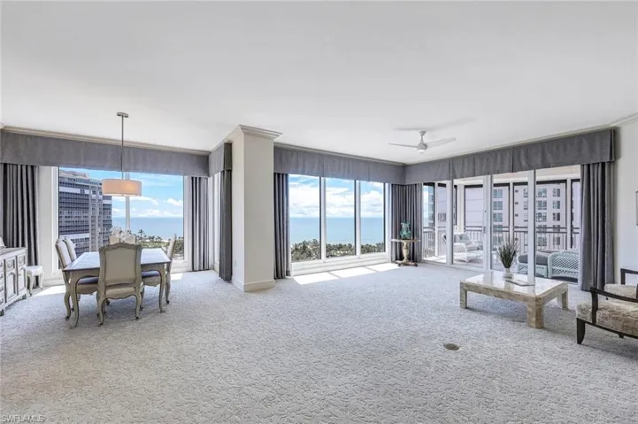 Large Living/Dining Room with Gulf Views