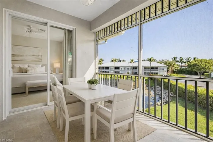 Virtual staged with outdoor dining area and a sunroom