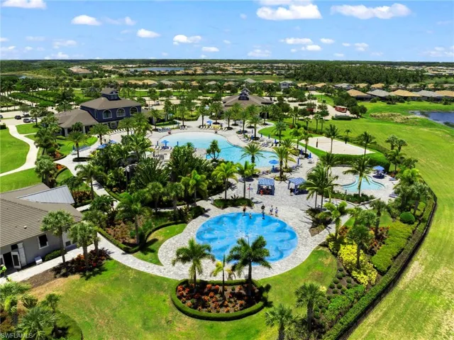 Birds eye view of property