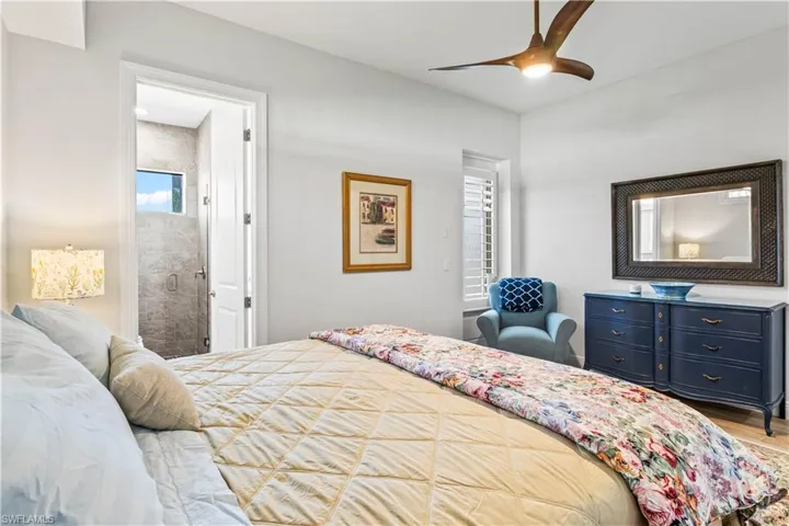 Guest bedroom with full en suite - bathroom can also be used as a pool bath and there is a large closet attached to this wing as well!